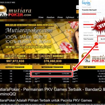 Bukti Withdraw ( 3,478,000,-) Member Setia Mutiarapoker