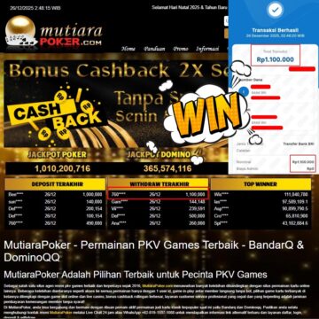 Bukti Withdraw ( 1.100.000,- ) Member Setia MutiaraPoker