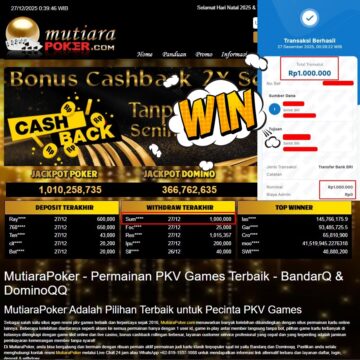 Bukti Withdraw ( 1.000.000,- ) Member Setia MutiaraPoker