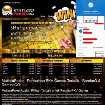 Bukti Withdraw ( 1.897.500,- ) Member Setia MutiaraPoker