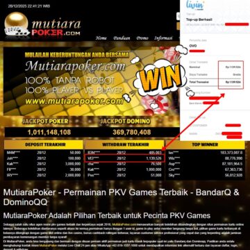 Bukti Withdraw ( 1.139.526,- ) Member Setia MutiaraPoker