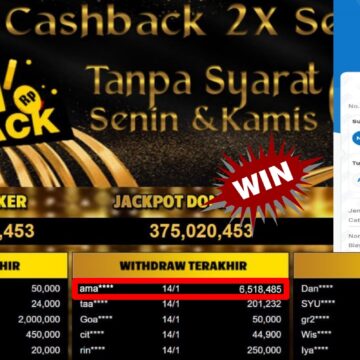 Bukti Withdraw ( 6,518,485,- ) Member Setia MutiaraPoker