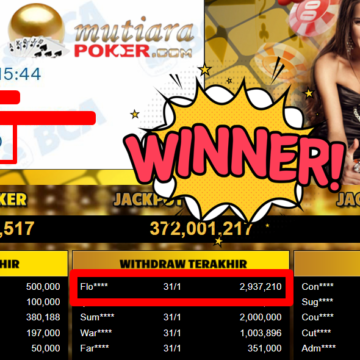 Bukti Withdraw ( 2.937.210,- ) Member Setia MutiaraPoker