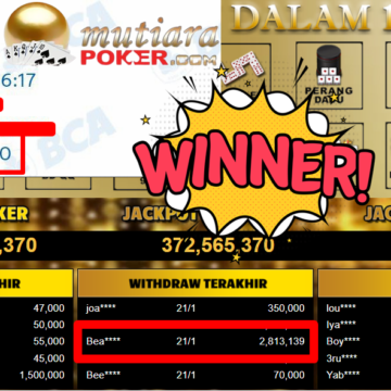Bukti Withdraw ( 1.038.000,- ) Member Setia MutiaraPoker