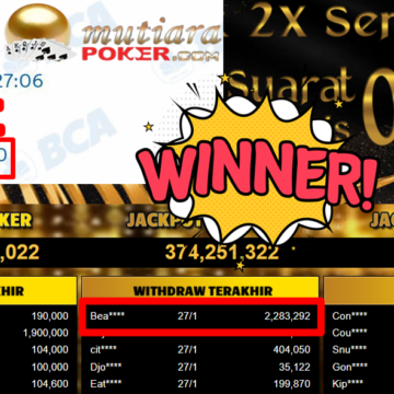 Bukti Withdraw ( 2.283.292,- ) Member Setia MutiaraPoker