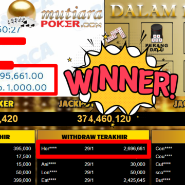 Bukti Withdraw ( 2.696.661,- ) Member Setia MutiaraPoker