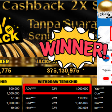 Bukti Withdraw ( 1.000.000,- ) Member Setia MutiaraPoker