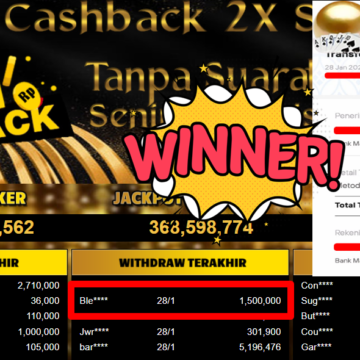 Bukti Withdraw ( 1.500.000,- ) Member Setia MutiaraPoker