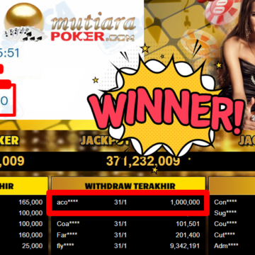 Bukti Withdraw ( 1.000.000,- ) Member Setia MutiaraPoker