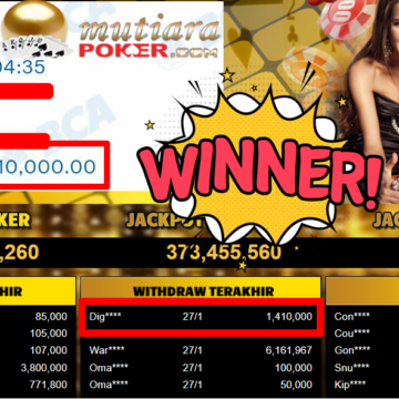 Bukti Withdraw ( 1.410.000,- ) Member Setia MutiaraPoker