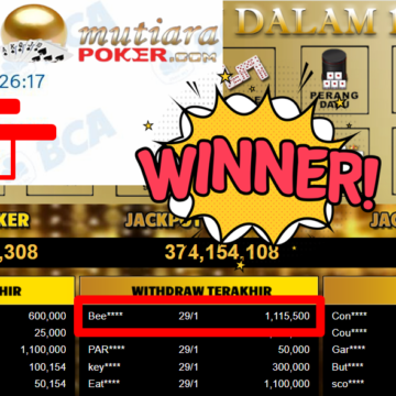 Bukti Withdraw ( 1.115.500,- ) Member Setia MutiaraPoker