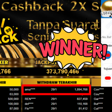 Bukti Withdraw ( 1.894.768,- ) Member Setia MutiaraPoker