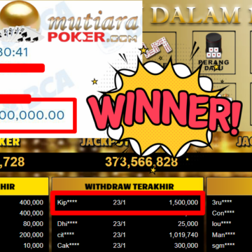 Bukti Withdraw ( 1.500.000,- ) Member Setia MutiaraPoker