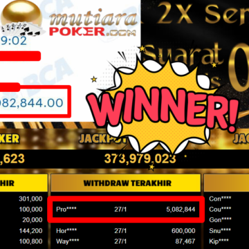 Bukti Withdraw ( 5.082.844,- ) Member Setia MutiaraPoker