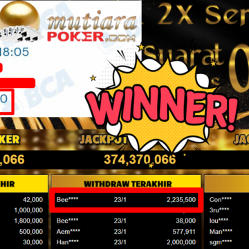 Bukti Withdraw ( 2.235.500,- ) Member Setia MutiaraPoker