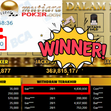 Bukti Withdraw ( 4.830.930,- ) Member Setia MutiaraPoker