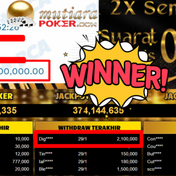 Bukti Withdraw ( 2.100.000,- ) Member Setia MutiaraPoker