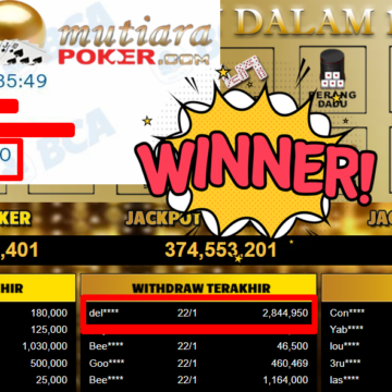 Bukti Withdraw ( 2.844.950,- ) Member Setia MutiaraPoker