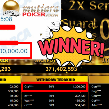 Bukti Withdraw ( 1.300.000,- ) Member Setia MutiaraPoker