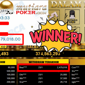 Bukti Withdraw ( 2.479.018,- ) Member Setia MutiaraPoker