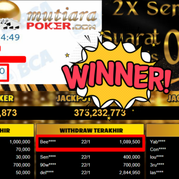 Bukti Withdraw ( 1.089.500,- ) Member Setia MutiaraPoker