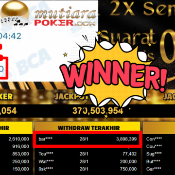 Bukti Withdraw ( 3.898.399,- ) Member Setia MutiaraPoker
