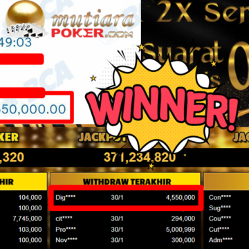 Bukti Withdraw ( 4.550.000,- ) Member Setia MutiaraPoker
