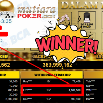 Bukti Withdraw ( 4.184.560,- ) Member Setia MutiaraPoker