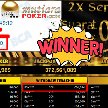 Bukti Withdraw ( 1.004.384,- ) Member Setia MutiaraPoker
