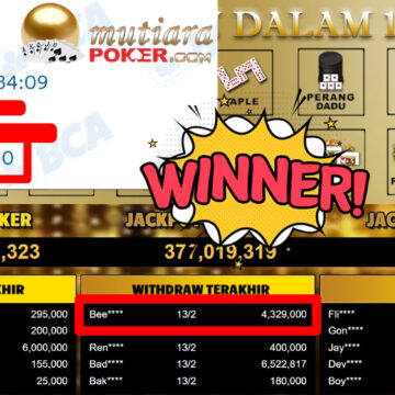 Bukti Withdraw ( 4.329.000,-) Member Setia Mutiarapoker