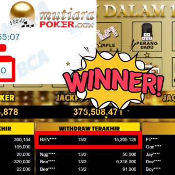 Bukti Withdraw ( 15.205.125,-) Member Setia Mutiarapoker