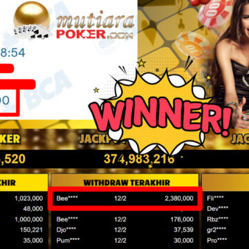 Bukti Withdraw ( 2.380.000,-) Member Setia Mutiarapoker