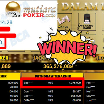 Bukti Withdraw ( 1.376.000,-) Member Setia Mutiarapoker