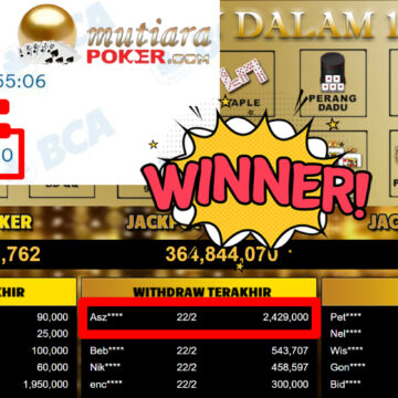 Bukti Withdraw ( 2.429.000,-) Member Setia Mutiarapoker
