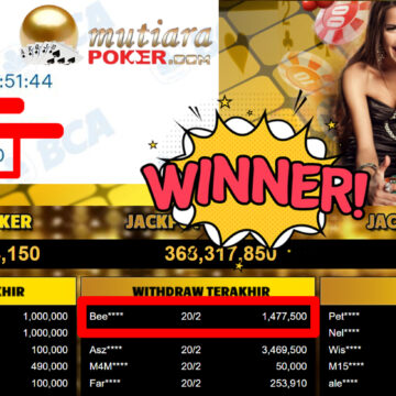 Bukti Withdraw ( 1.477.500,-) Member Setia Mutiarapoker