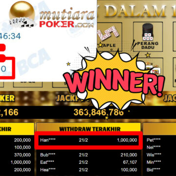 Bukti Withdraw ( 1.000.000,-) Member Setia Mutiarapoker