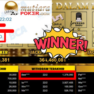 Bukti Withdraw ( 1.376.000,-) Member Setia Mutiarapoker
