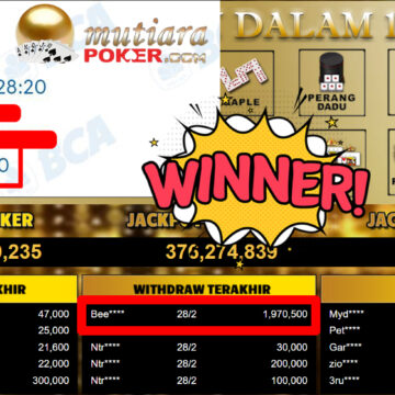 Bukti Withdraw ( 1.970.500,-) Member Setia Mutiarapoker
