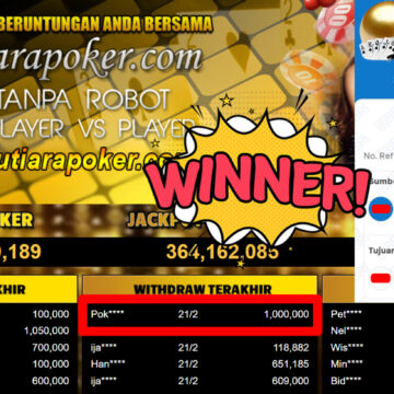 Bukti Withdraw ( 1.000.000,-) Member Setia Mutiarapoker