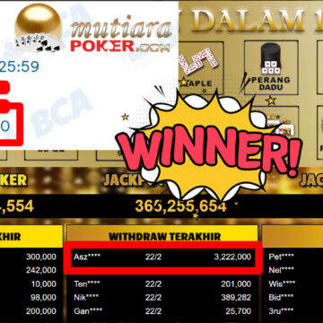 Bukti Withdraw ( 3.222.000,-) Member Setia Mutiarapoker