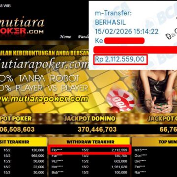 Bukti Withdraw ( 2,112,559,-) Member Setia Mutiarapoker
