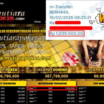 Bukti Withdraw ( 1,039,500,-) Member Setia Mutiarapoker
