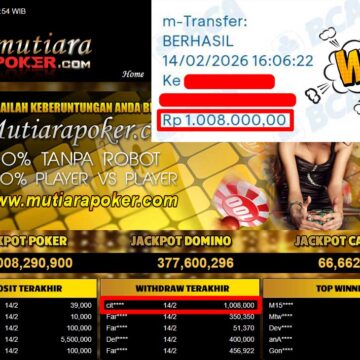 Bukti Withdraw ( 1,008,000,-) Member Setia Mutiarapoker