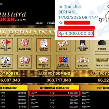 Bukti Withdraw ( 4,000,000,-) Member Setia Mutiarapoker