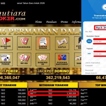 Bukti Withdraw ( 3,300,000,-) Member Setia Mutiarapoker
