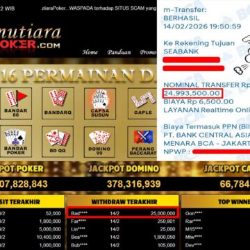 Bukti Withdraw ( 25,000,000,-) Member Setia Mutiarapoker