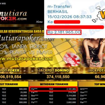 Bukti Withdraw ( 2,181,965,-) Member Setia Mutiarapoker