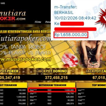Bukti Withdraw ( 1,658,000,-) Member Setia Mutiarapoker