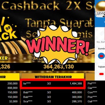 Bukti Withdraw ( 1.484.388,- ) Member Setia MutiaraPoker
