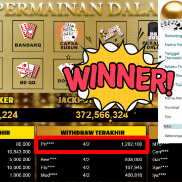 Bukti Withdraw ( 1.282.100,- ) Member Setia MutiaraPoker